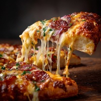 Pizza slice on a plate